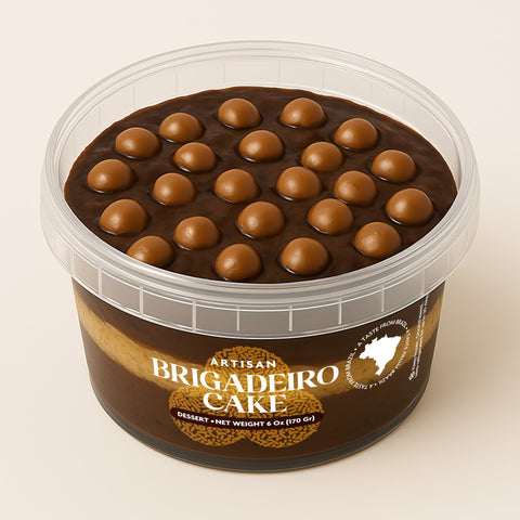 Brigadeiro Cake Dessert (South America) 6oz ( 170g) / Serv. Size: 1 Piece / Plastic Cup Size: 3.74" x 1.97"