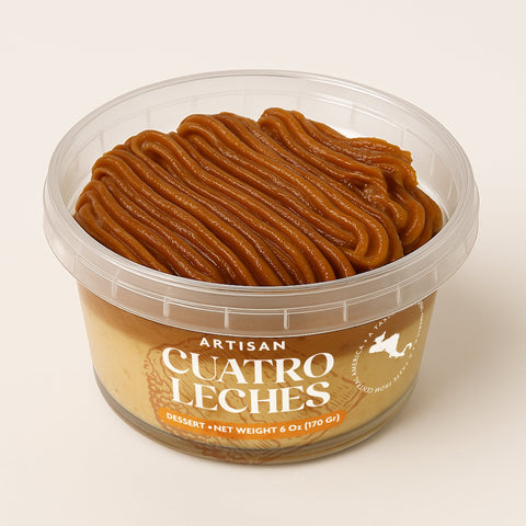 Cuatro Leches (Central America) 6oz (170g) / Serv. Size: 1 Piece / Plastic Cup Size: 3.74" x 1.97"