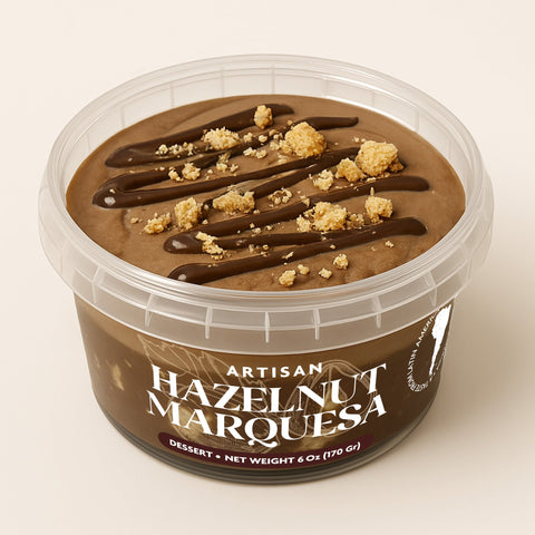 Sweet Carocas Hazelnut Marquesa Dessert 6oz (170g) / Serv. Size: 1 Piece / Plastic Cup Size: 3.74" x 1.97"